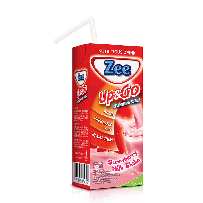 Susu ZEE Up and Go Strawberry Milk Shake 200ml